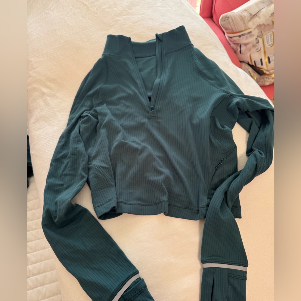 Lululemon Ribbed Crop Half Zip
